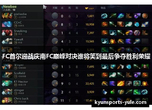 FC首尔迎战庆南FC巅峰对决谁将笑到最后争夺胜利荣耀