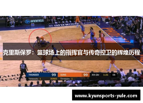 克里斯保罗：篮球场上的指挥官与传奇控卫的辉煌历程